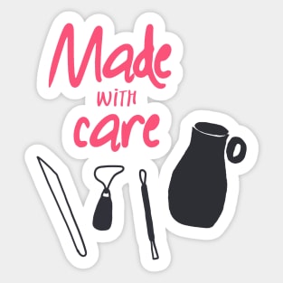 Pottery made with care Sticker